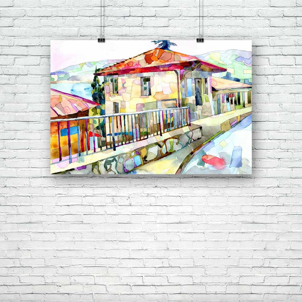 Old Street In Gurzuf Crimea Ukraine D2 Unframed Paper Poster-Paper Posters Unframed-POS_UN-IC 5002292 IC 5002292, Ancient, Architecture, Art and Paintings, Cities, City Views, Digital, Digital Art, Fine Art Reprint, Graphic, Historical, Illustrations, Landmarks, Medieval, Paintings, Places, Retro, Sketches, Vintage, Watercolour, old, street, in, gurzuf, crimea, ukraine, d2, unframed, paper, poster, antique, art, artwork, brush, building, cityscape, composition, cottage, europe, fine, grunge, handmade, house