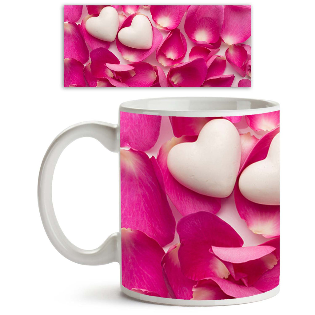 Rose Petals & Hearts Photo Ceramic Coffee Tea Mug Inside White-Coffee Mugs-MUG-IC 5002803 IC 5002803, Abstract Expressionism, Abstracts, Art and Paintings, Black and White, Botanical, Floral, Flowers, Hearts, Holidays, Love, Marble and Stone, Nature, Patterns, Romance, Scenic, Semi Abstract, Space, Wedding, White, rose, petals, photo, ceramic, coffee, tea, mug, inside, flower, and, abstract, arrangement, beautiful, beauty, celebrations, clear, concepts, copy, day, emotions, falling, feelings, fragility, fra