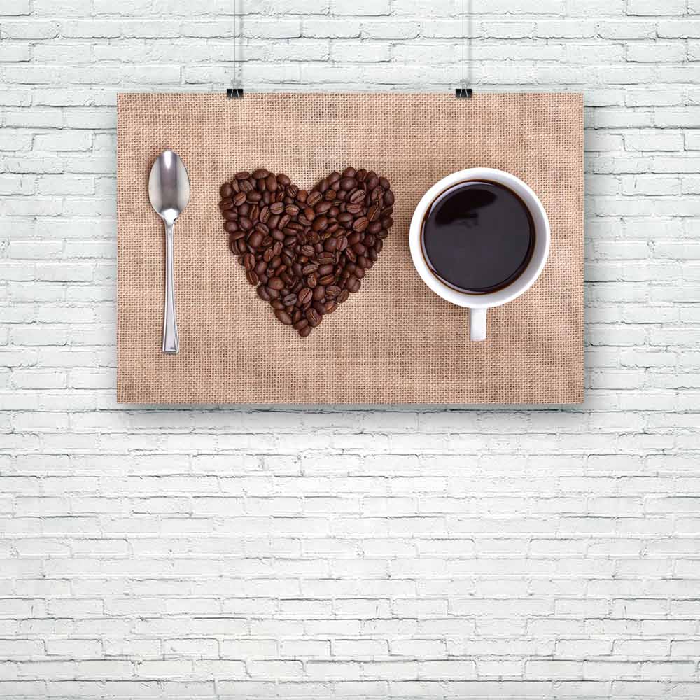 Photo of Coffee Beans Unframed Paper Poster-Paper Posters Unframed-POS_UN-IC 5003242 IC 5003242, Art and Paintings, Black, Black and White, Food and Drink, Hearts, Love, Romance, Signs and Symbols, Symbols, photo, of, coffee, beans, unframed, paper, poster, bean, brown, canvas, cappuccino, cup, colour, concepts, drink, espresso, food, and, freshness, heart, shape, symbol, heat, hessian, horizontal, hot, ideas, letter, i, linen, mocha, mug, nobody, refreshment, roasted, spoon, taking, a, break, artzfolio, po