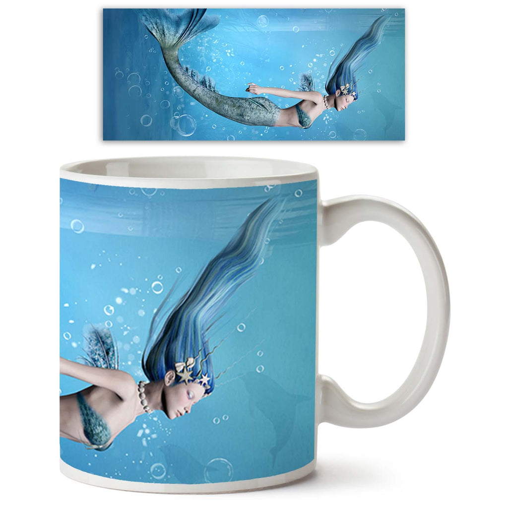 personalized 3d mermaid mug custom logo