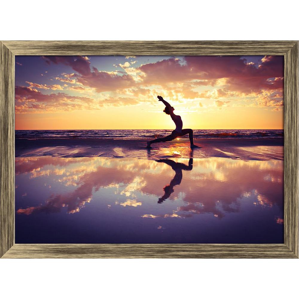 ArtzFolio Woman Practicing Yoga On The Beach At Sunset Canvas Painting-Paintings Wooden Framing-AZ5006826ART_FR_RF_R-0-Image Code 5006826 Vishnu Image Folio Pvt Ltd, IC 5006826, ArtzFolio, Paintings Wooden Framing, Landscapes, Sports, Photography, woman, practicing, yoga, on, the, beach, at, sunset, canvas, painting, framed, print, wall, for, living, room, with, frame, poster, pitaara, box, large, size, drawing, art, split, big, office, reception, of, kids, panel, designer, decorative, amazonbasics, reprint