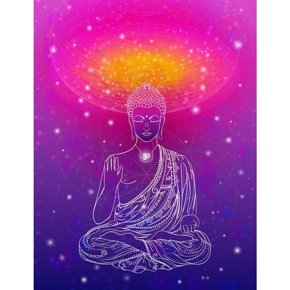 Hand drawn sitting buddha in meditation yoga Vector Image