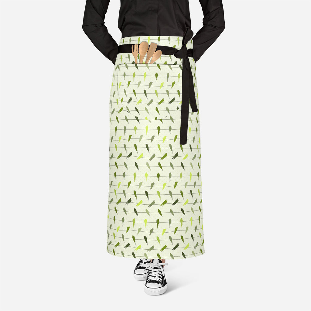 Colorful Birds On Wires Apron | Adjustable, Free Size & Waist Tiebacks-Aprons Waist to Knee-APR_WS_FT-IC 5007270 IC 5007270, Abstract Expressionism, Abstracts, Animals, Animated Cartoons, Birds, Black and White, Caricature, Cartoons, Geometric, Geometric Abstraction, Illustrations, Love, Nature, Patterns, Romance, Scenic, Semi Abstract, White, colorful, on, wires, apron, adjustable, free, size, waist, tiebacks, pattern, seamless, abstract, animal, backdrop, background, beautiful, beauty, beige, bird, bright