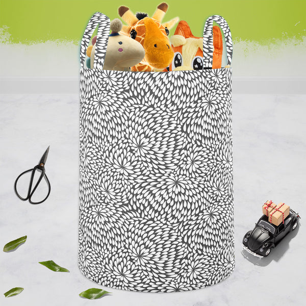 Abstract Pattern D3 Foldable Open Storage Bin | Organizer Box, Toy Basket, Shelf Box, Laundry Bag | Canvas Fabric-Storage Bins-STR_BI_CB-IC 5007332 IC 5007332, Abstract Expressionism, Abstracts, Ancient, Art and Paintings, Black, Black and White, Botanical, Circle, Decorative, Fashion, Floral, Flowers, Geometric, Geometric Abstraction, Historical, Illustrations, Medieval, Nature, Patterns, Retro, Semi Abstract, Signs, Signs and Symbols, Vintage, abstract, pattern, d3, foldable, open, storage, bin, organizer