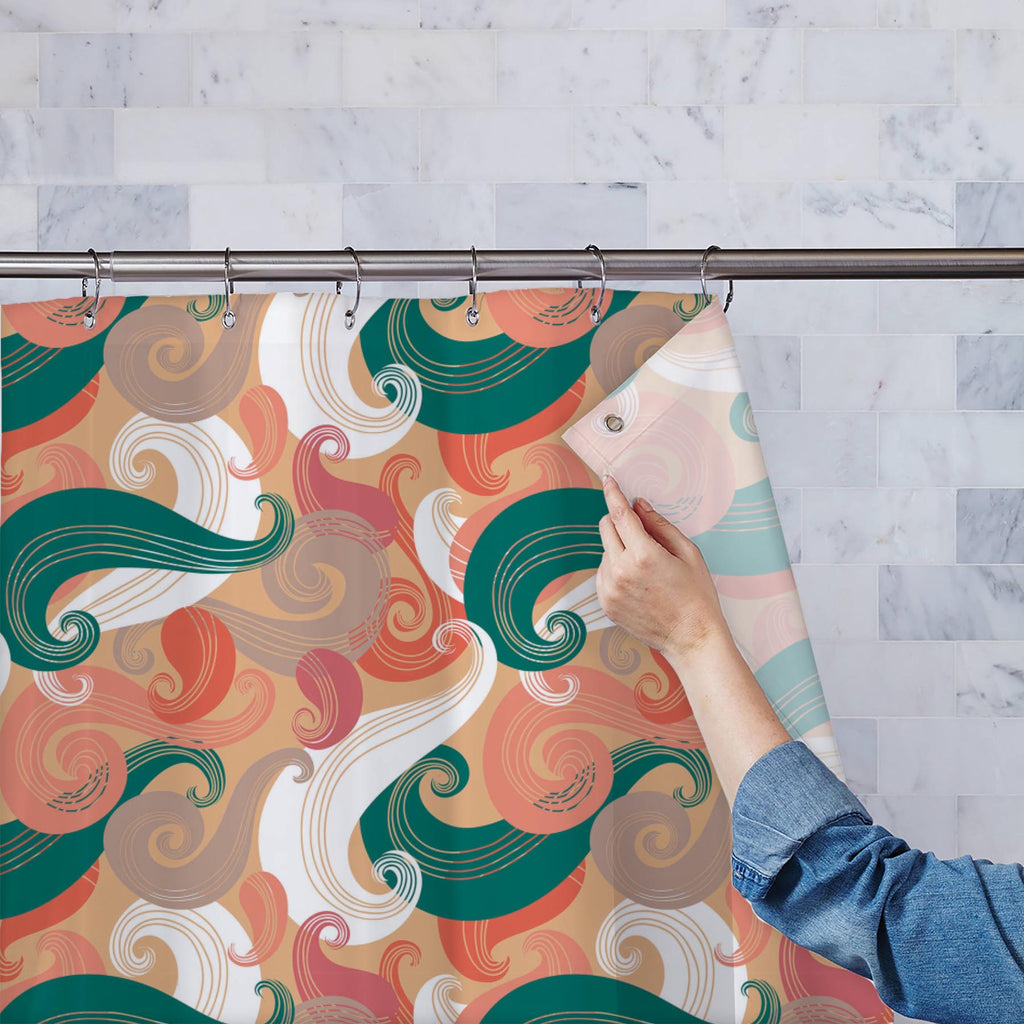 Colorful Wave Washable Waterproof Shower Curtain-Shower Curtains-CUR_SH-IC 5007340 IC 5007340, Abstract Expressionism, Abstracts, Animals, Art and Paintings, Automobiles, Botanical, Digital, Digital Art, Fashion, Floral, Flowers, Graphic, Modern Art, Nature, Paisley, Patterns, Retro, Semi Abstract, Signs, Signs and Symbols, Transportation, Travel, Urban, Vehicles, colorful, wave, washable, waterproof, shower, curtain, seamless, pattern, abstract, animal, art, backdrop, background, bright, color, curly, curv
