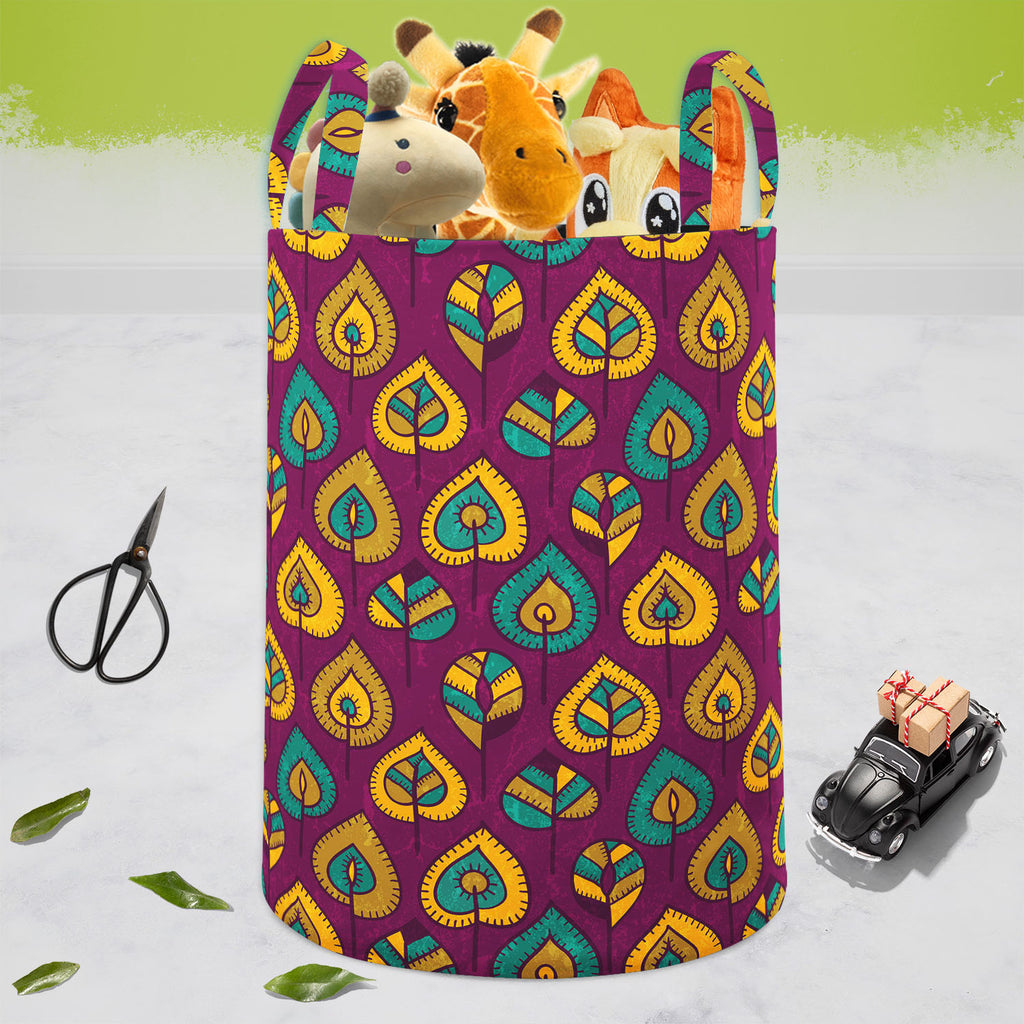 Stylized Leaves D1 Foldable Open Storage Bin | Organizer Box, Toy Basket, Shelf Box, Laundry Bag | Canvas Fabric-Storage Bins-STR_BI_CB-IC 5007364 IC 5007364, Abstract Expressionism, Abstracts, Ancient, Animated Cartoons, Art and Paintings, Botanical, Caricature, Cartoons, Decorative, Digital, Digital Art, Drawing, Fashion, Floral, Flowers, Graphic, Hand Drawn, Historical, Illustrations, Medieval, Modern Art, Nature, Patterns, Retro, Scenic, Seasons, Semi Abstract, Signs, Signs and Symbols, Vintage, stylize