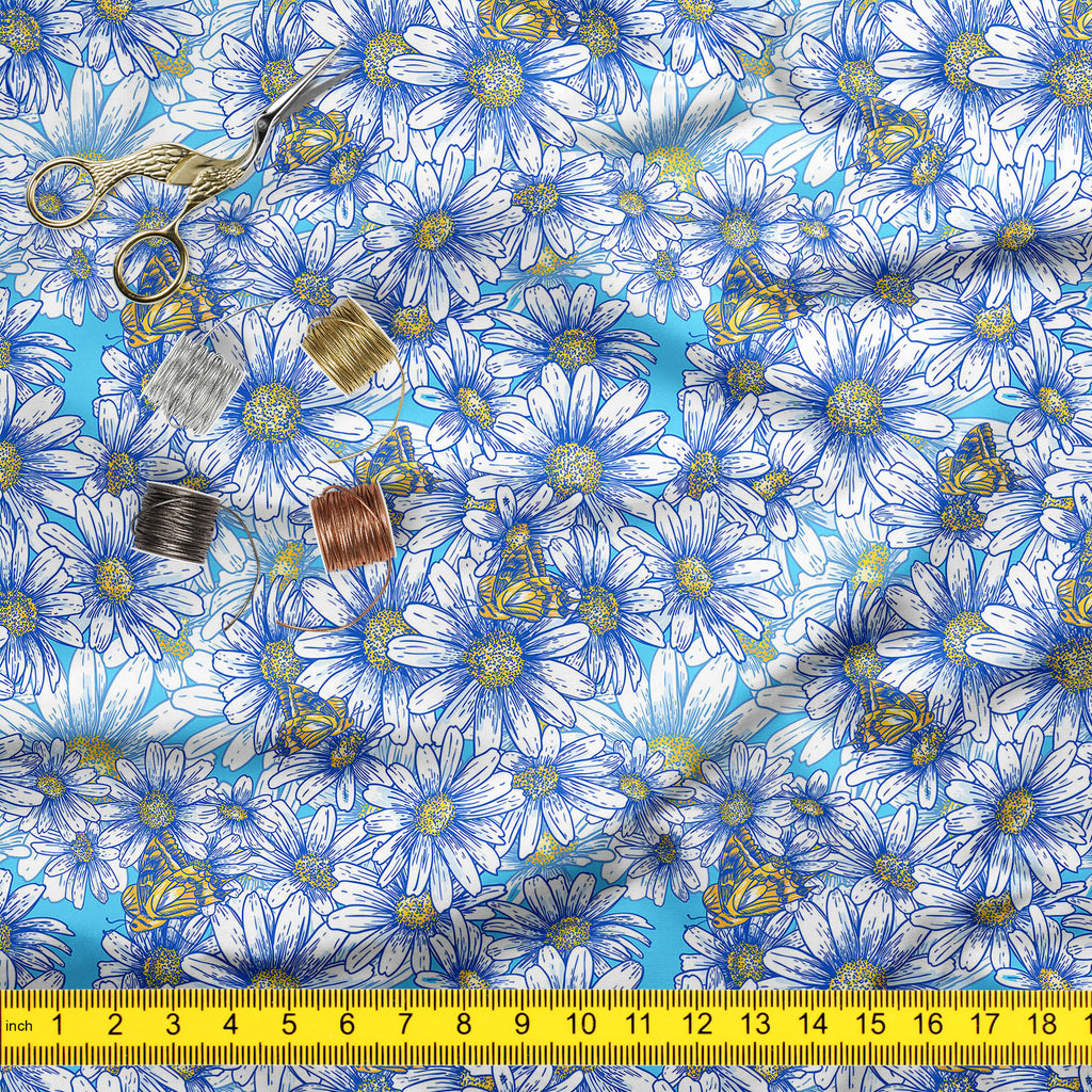 Daisies Upholstery Fabric by Metre | For Sofa, Curtains, Cushions, Furnishing, Craft, Dress Material-Upholstery Fabrics-FAB_RW-IC 5007383 IC 5007383, Abstract Expressionism, Abstracts, Ancient, Art and Paintings, Black and White, Botanical, Digital, Digital Art, Floral, Flowers, Graphic, Historical, Illustrations, Medieval, Modern Art, Nature, Patterns, Scenic, Seasons, Semi Abstract, Signs, Signs and Symbols, Tropical, Vintage, White, daisies, upholstery, fabric, by, metre, for, sofa, curtains, cushions, f