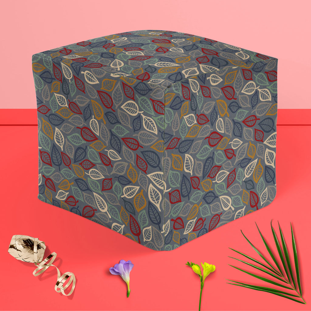 Summer Leaves Footstool Footrest Puffy Pouffe Ottoman Bean Bag | Canvas Fabric-Footstools-FST_CB_BN-IC 5007403 IC 5007403, Abstract Expressionism, Abstracts, Art and Paintings, Botanical, Decorative, Digital, Digital Art, Drawing, Fashion, Floral, Flowers, Graphic, Illustrations, Modern Art, Nature, Patterns, Retro, Scenic, Seasons, Semi Abstract, summer, leaves, footstool, footrest, puffy, pouffe, ottoman, bean, bag, canvas, fabric, abstract, art, autumn, background, curve, decor, decoration, elegance, ele