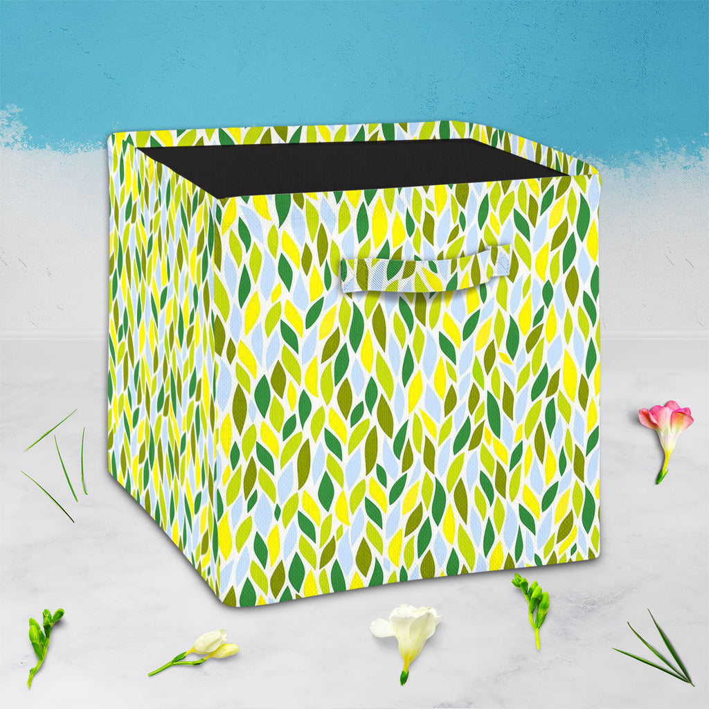 Leaf Art D6 Foldable Open Storage Bin | Organizer Box, Toy Basket, Shelf Box, Laundry Bag | Canvas Fabric-Storage Bins-STR_BI_CB-IC 5007418 IC 5007418, Abstract Expressionism, Abstracts, Art and Paintings, Black and White, Decorative, Digital, Digital Art, Drawing, Fashion, Graphic, Illustrations, Modern Art, Nature, Patterns, Retro, Scenic, Seasons, Semi Abstract, Signs, Signs and Symbols, White, leaf, art, d6, foldable, open, storage, bin, organizer, box, toy, basket, shelf, laundry, bag, canvas, fabric, 