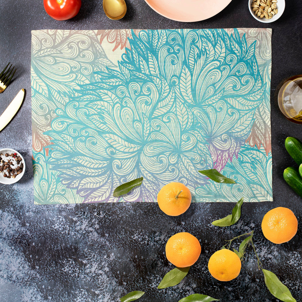 Vintage Cloudy Table Mat Placemat-Table Place Mats Fabric-MAT_TB-IC 5007448 IC 5007448, Abstract Expressionism, Abstracts, Ancient, Art and Paintings, Botanical, Drawing, Floral, Flowers, Historical, Illustrations, Inspirational, Medieval, Motivation, Motivational, Nature, Paintings, Patterns, Retro, Scenic, Seasons, Semi Abstract, Signs, Signs and Symbols, Sketches, Vintage, cloudy, table, mat, placemat, abstract, art, background, beauty, beige, blossom, blue, bright, card, cloud, concept, curve, decoratio