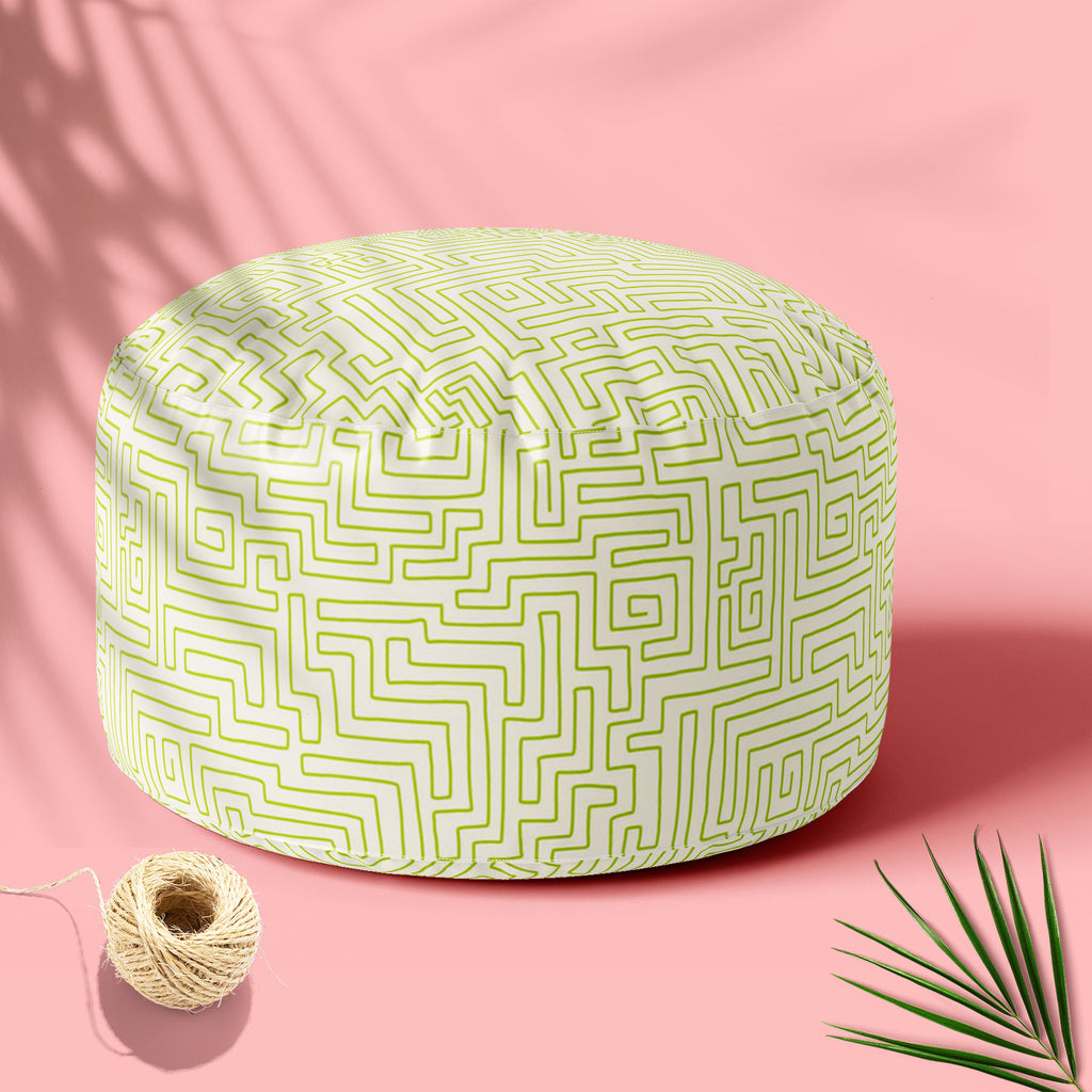 Labyrinth Art Footstool Footrest Puffy Pouffe Ottoman Bean Bag | Canvas Fabric-Footstools-FST_CB_BN-IC 5007497 IC 5007497, Abstract Expressionism, Abstracts, Art and Paintings, Decorative, Digital, Digital Art, Drawing, Geometric, Geometric Abstraction, Graphic, Illustrations, Modern Art, Patterns, Retro, Semi Abstract, Signs, Signs and Symbols, Sports, labyrinth, art, footstool, footrest, puffy, pouffe, ottoman, bean, bag, canvas, fabric, abstract, artistic, backdrop, background, board, color, complicated,