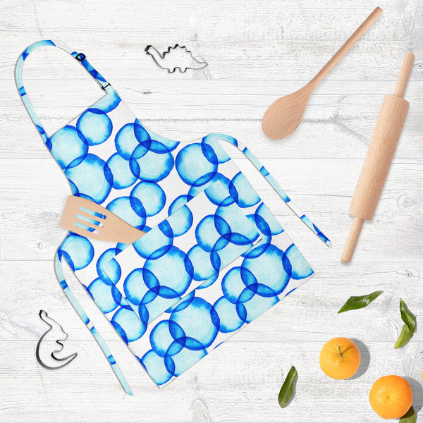 Soap Bubbles D1 Apron | Adjustable, Free Size & Waist Tiebacks-Aprons Neck to Knee-APR_NK_KN-IC 5007500 IC 5007500, Abstract Expressionism, Abstracts, Art and Paintings, Business, Circle, Dots, Illustrations, Parents, Patterns, Semi Abstract, Signs, Signs and Symbols, Splatter, Watercolour, soap, bubbles, d1, full-length, neck, to, knee, apron, poly-cotton, fabric, adjustable, buckle, waist, tiebacks, abstract, aqua, art, atom, backdrop, background, bacteria, ball, biology, blowing, blue, brush, bubble, cel