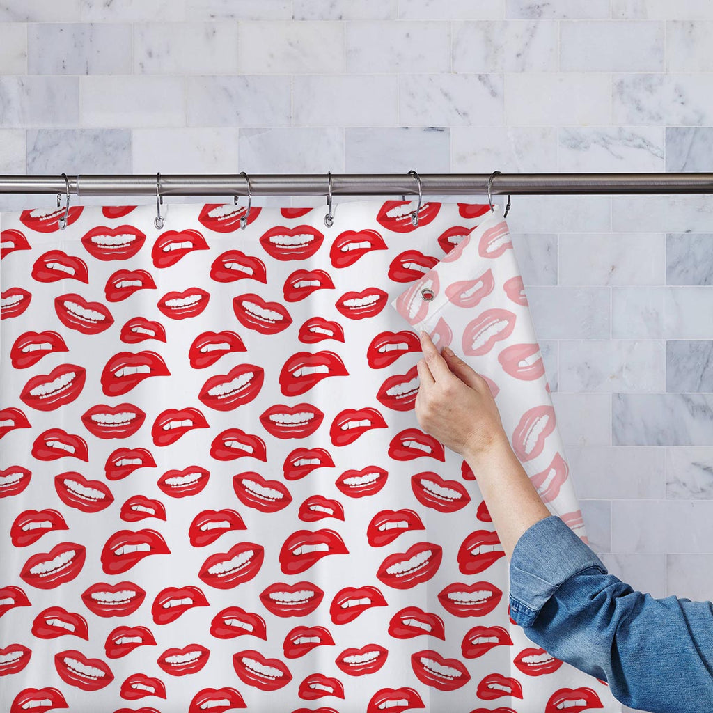 Lips Washable Waterproof Shower Curtain-Shower Curtains-CUR_SH-IC 5007519 IC 5007519, Art and Paintings, Illustrations, Love, Modern Art, Patterns, People, Pop Art, Romance, Signs, Signs and Symbols, lips, washable, waterproof, shower, curtain, art, background, beauty, color, colorful, cosmetic, design, desire, emotions, female, fun, funny, girl, illustration, kiss, laughter, lipstick, lover, makeup, modern, mouth, open, paint, pattern, pop, print, pucker, red, repeat, repetition, seamless, shout, smile, sm