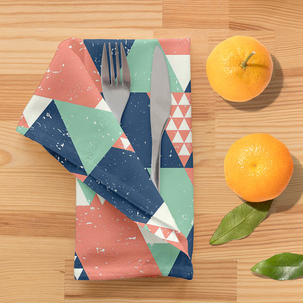 Colorful Triangles D1 Table Napkin-Table Napkins-NAP_TB-IC 5007521 IC 5007521, Abstract Expressionism, Abstracts, Decorative, Diamond, Digital, Digital Art, Fashion, Geometric, Geometric Abstraction, Graphic, Illustrations, Modern Art, Patterns, Retro, Semi Abstract, Signs, Signs and Symbols, Triangles, colorful, d1, table, napkin, abstract, backdrop, blue, cool, creative, decoration, design, fabric, geometrical, geometry, green, illustration, modern, mosaic, orange, paper, patchwork, pattern, repeat, repet