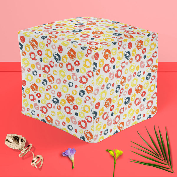 Abstract Doodle D2 Footstool Footrest Puffy Pouffe Ottoman Bean Bag | Canvas Fabric-Footstools-FST_CB_BN-IC 5007545 IC 5007545, Abstract Expressionism, Abstracts, Ancient, Art and Paintings, Circle, Digital, Digital Art, Dots, Drawing, Fashion, Graphic, Historical, Illustrations, Medieval, Modern Art, Patterns, Retro, Semi Abstract, Signs, Signs and Symbols, Vintage, abstract, doodle, d2, puffy, pouffe, ottoman, footstool, footrest, bean, bag, canvas, fabric, art, artwork, backdrop, background, beautiful, b