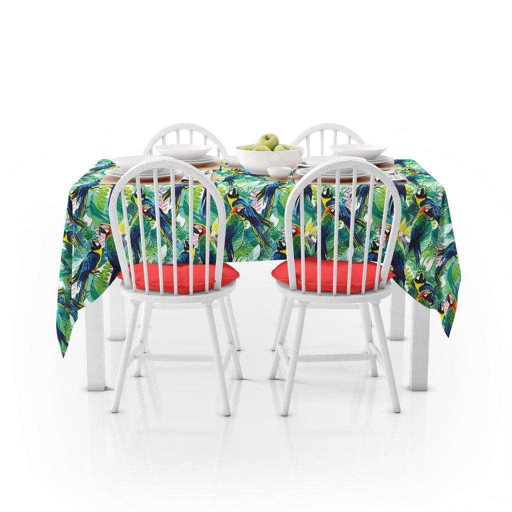 Exotic Birds & Beautiful Flowers Table Cloth Cover-Table Covers-CVR_TB_NR-IC 5007552 IC 5007552, Animals, Art and Paintings, Birds, Black and White, Botanical, Drawing, Fashion, Floral, Flowers, Illustrations, Love, Nature, Patterns, Pets, Romance, Scenic, Signs, Signs and Symbols, Tropical, White, Wildlife, exotic, beautiful, table, cloth, cover, pattern, parrot, jungle, bird, brazil, parrots, macaw, illustration, flower, seamless, background, forest, animal, leaves, print, art, blue, bright, color, colorf