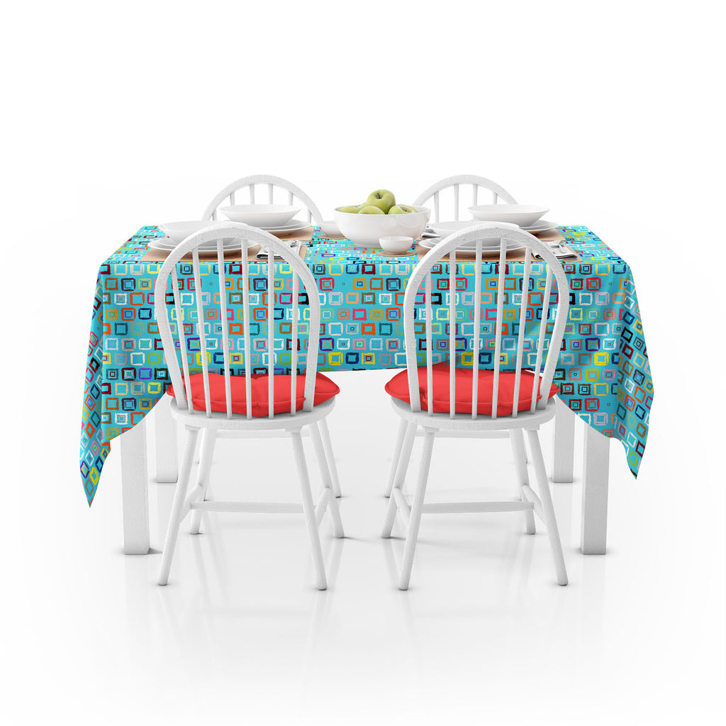 Geometric Pattern Table Cloth Cover-Table Covers-CVR_TB_NR-IC 5007599 IC 5007599, Abstract Expressionism, Abstracts, African, Ancient, Aztec, Bohemian, Brush Stroke, Check, Drawing, Geometric, Geometric Abstraction, Hand Drawn, Historical, Medieval, Patterns, Plaid, Retro, Semi Abstract, Signs, Signs and Symbols, Stripes, Vintage, Watercolour, pattern, table, cloth, cover, abstract, aqua, blue, background, blocks, boho, bold, bright, brush, strokes, brushstrokes, color, colourful, crayon, cross, hatch, desi