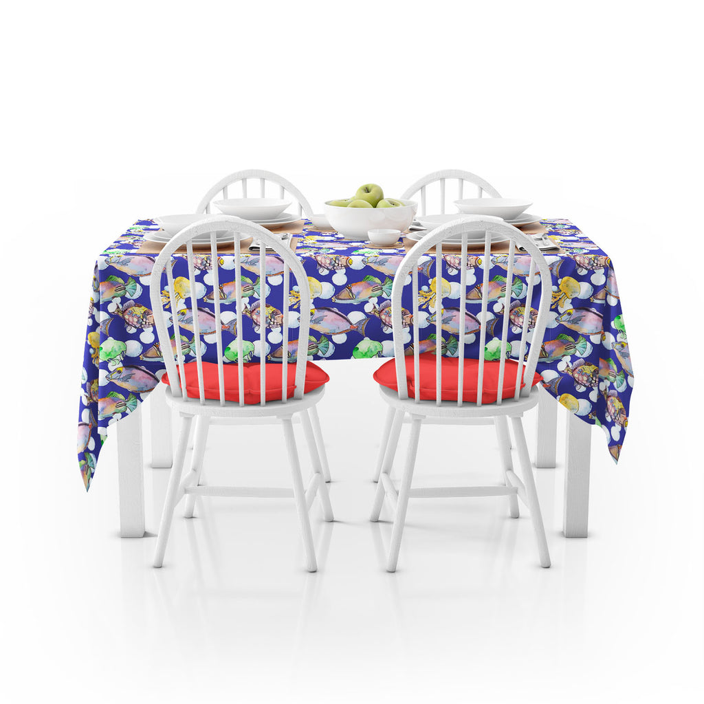 Tropical Sea Table Cloth Cover-Table Covers-CVR_TB_NR-IC 5007616 IC 5007616, Animals, Art and Paintings, Birds, Drawing, Illustrations, Nature, Patterns, Scenic, Signs, Signs and Symbols, Stripes, Tropical, Watercolour, Wildlife, sea, table, cloth, cover, animal, aquarium, aquatic, art, background, beautiful, bright, color, colorful, design, diving, emperor, exotic, fauna, fish, illustration, isolate, jellyfish, marine, life, ocean, pattern, scale, scales, seamless, seaside, set, stripe, tropic, underwater,