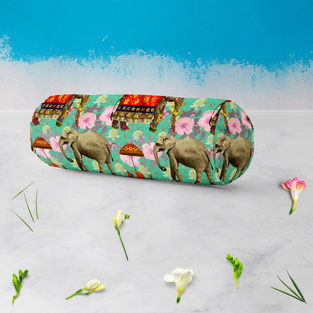 Elephant Pattern D2 Bolster Cover Booster Cases | Concealed Zipper Opening-Bolster Covers-BOL_CV_ZP-IC 5007629 IC 5007629, Art and Paintings, Botanical, Floral, Flowers, Hand Drawn, Indian, Nature, Patterns, Scenic, Signs, Signs and Symbols, elephant, pattern, d2, bolster, cover, booster, cases, concealed, zipper, opening, lotus, flower, india, seamless, art, background, design, exotic, hand, drawn, wild, life, artzfolio, bolster covers, round pillow cover, masand cover, booster covers set of 2, round pillo