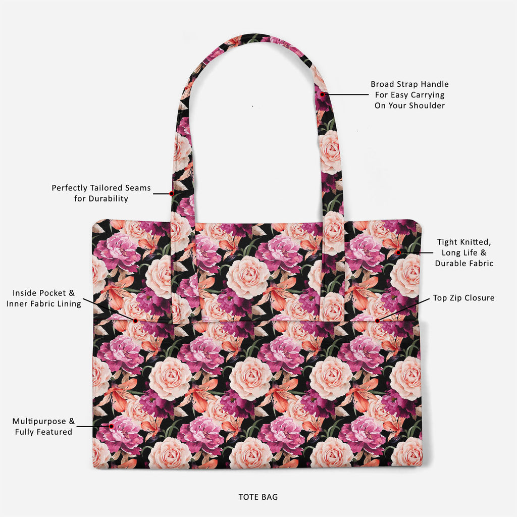 Stylish Floral Tote Bag - Spacious and Chic
