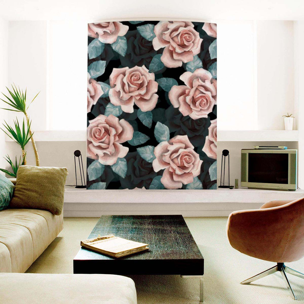 Beautiful Large Pink Rose and Buds Wallpaper Mural, Custom Sizes Avail –  Maughon's