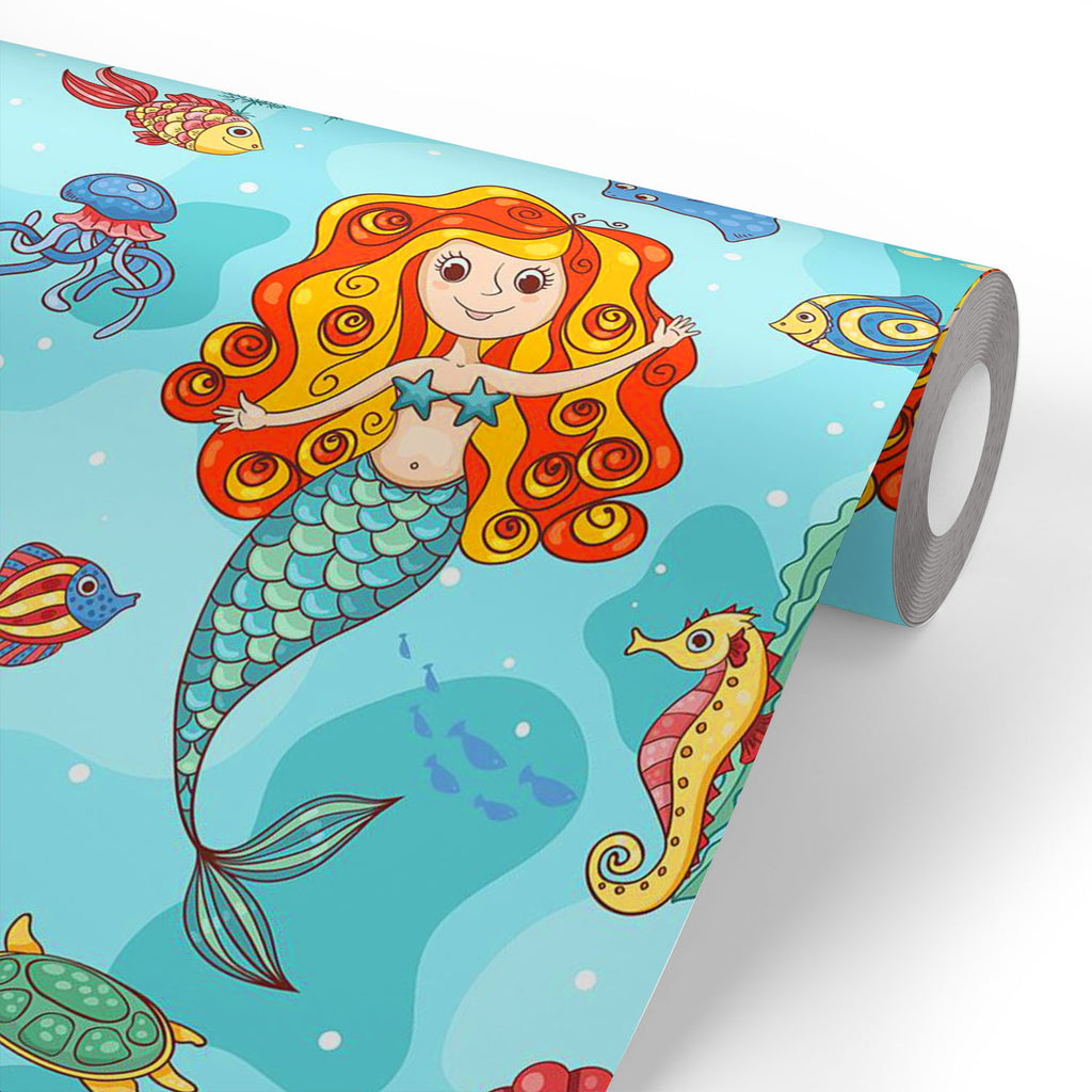 ArtzFolio Cartoon Mermaid D2 Wallpaper Roll  Easy to InstallWallpape   ArtzFoliocom