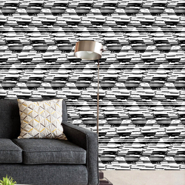 Black & White Stripes D1 Wallpaper Roll-Wallpapers Peel & Stick-WAL_PA-IC 5008310 IC 5008310, Abstract Expressionism, Abstracts, African, Art and Paintings, Aztec, Black, Black and White, Chevron, Diamond, Digital, Digital Art, Eygptian, Geometric, Geometric Abstraction, Graffiti, Graphic, Hand Drawn, Illustrations, Modern Art, Patterns, Pop Art, Semi Abstract, Signs, Signs and Symbols, Stripes, Triangles, White, d1, peel, stick, vinyl, wallpaper, roll, non-pvc, self-adhesive, eco-friendly, water-repellent,