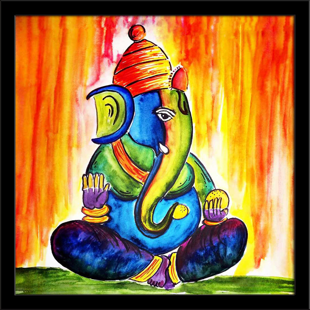 Hindu God Ganesha Sketch Line Drawing Stock Vector | Adobe Stock