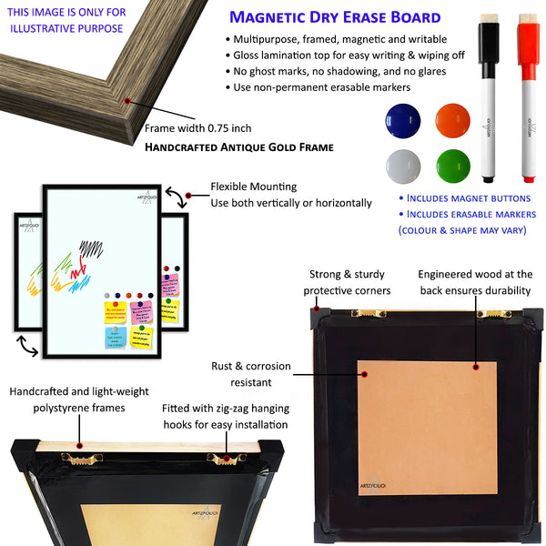 Backdrop Ink Framed Magnetic Dry Erase Board | Combo with Magnet Buttons & Markers-Magnetic Boards Framed-MGB_FR-IC 5007499 IC 5007499, Abstract Expressionism, Abstracts, Ancient, Books, Digital, Digital Art, Drawing, Geometric, Geometric Abstraction, Graphic, Hand Drawn, Historical, Illustrations, Medieval, Patterns, Retro, Semi Abstract, Signs, Signs and Symbols, Stripes, Vintage, Watercolour, backdrop, ink, framed, dry, erase, white, board, magnetic, combo, with, magnet, buttons, markers, antique, golden